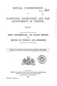 Scientific instructions and the advancement of Science on Royal Commission. v.I