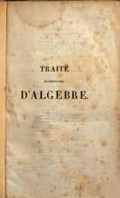 Traité élémentaire d'algèbre / par Choquet et Mayer
