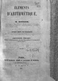 Éléments d'arithmétique / par M. Bourdon