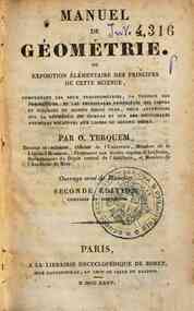 Manuel de geometrie / par M. Terquem