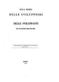 Sulla teoria delle sviluppoidi e delle sviluppanti