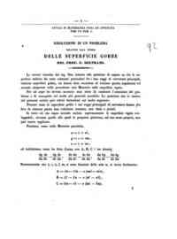 Risoluzione di un problema relativo alla teoria delle superficie gobbe / del prof. E. Beltrami