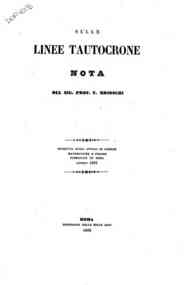 Sulle linee tautocrone : nota / [di] F. Brioschi