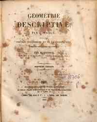 Geometrie descriptive / par G. Monge, suivie d'une Theorie des ombres et de la perspective, extraite des papiers de l'auteur, par M. Brisson