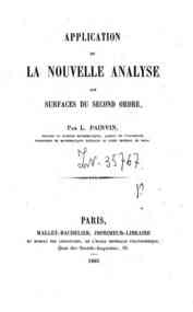 Application de la nouvelle analyse aux surfaces du second ordre / par L. Painvin