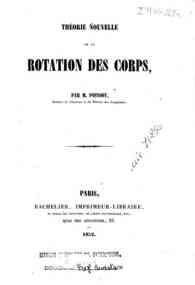 Theorie nouvelle de la rotation des corps / par M. Poinsot