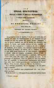 Sulla curvatura delle linee e delle superficie e sulle linee geodesiche / nota di Domenico Chelini
