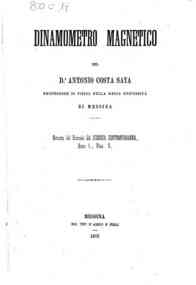 Dinamometro magnetico / del dr. Antonio Costa Saya