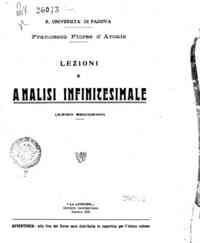 Lezioni di analisi infinitesimale : Anno 2 (r. Università di Padova)