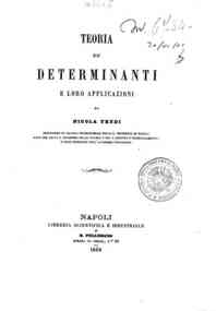 Teoria dei determinanti e loro applicazioni / di Nicola Trudi