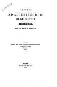 Intorno ad alcuni teoremi di geometria : memoria / [di] F. Brioschi