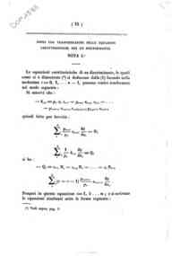 Sopra una trasformazione delle equazioni caratteristiche per una discriminante : nota / Francesco Brioschi