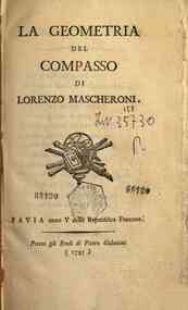 La geometria del compasso di Lorenzo Mascheroni