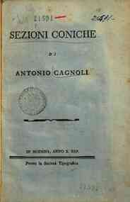 Sezioni coniche di Antonio Cagnoli