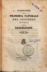 Introduzione alla filosofia naturale del pensiero opera del sig. Lallebasque. Volume unico
