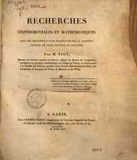 Recherches expérimentales et mathématiques sur les mouvemens des molécules de la lumière autour de leur centre de gravité; par m. Biot ..