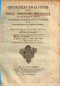 Opuscolo analitico del dott. Vincenzo Brunacci fiorentino ..