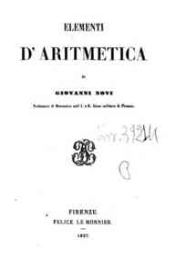 Elementi d'aritmetica / di Giovanni Novi
