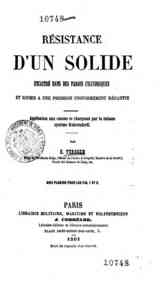 Résistance d'un solide encastré dans des parois cylindriques et soumis a une pression   uniformement rèpartie / par E. Terssen