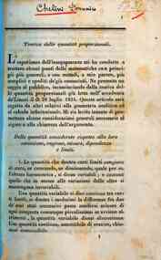 Teorica delle quantità proporzionali / Domenico Chelini