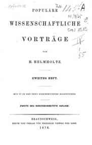 Populare wissenschaftliche Vortrage - 2 / von H. Helmholtz