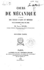 Cours de mécanique a l'usage des écoles d'arts e... - Pt. 2
