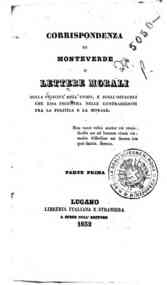 Corrispondenza di Monteverde, o Lettere morali sul... - 1
