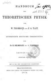 Handbuch der theoretischen Physik - 1.2 / von W. Thomson, P. G. Tait