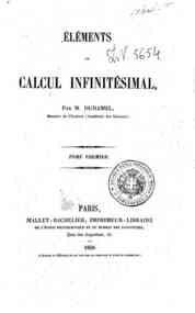 Elements de calcul infinitesimal - 1 / par M. Duhamel