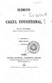 Elements de calcul infinitesimal - 2 / par M. Duhamel