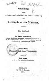 Grundzûge einer wissenschaftlichen Darstellung de... - Vol. 1 : Planimetrie ebene Trigonometrie / Oskar Schlomilch