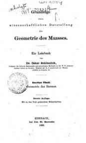 Grundzûge einer wissenschaftlichen Darstellung de... - Vol. 2 : Geometrie des Raumes / Oskar Schlomilch