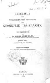 Grundzûge einer wissenschaftlichen Darstellung de... - Vol.  2 : Geometrie des Raumes / Oskar Schlomilch