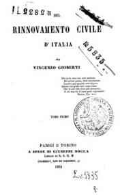 Del rinnovamento civile d'Italia / per Vincenz... - 1 / Vincenzo Gioberti