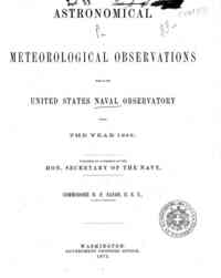 Astronomical and metereological observation - Vol. 1 : during the year 1868