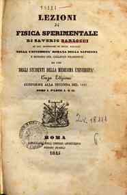 Lezioni di fisica sperimentale / di Saverio Barloc... - 1: Parte 1. e 2. / Saverio Barlocci