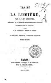 Traite de la lumiere - 2 /J.F.W. Herschel