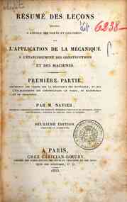 Résumé des leçons données a l'Ecole des ponts ... - 1 / Navier