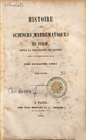 Histoire des sciences mathématiques en Italie, de... - 2 / par Guillaume Libri