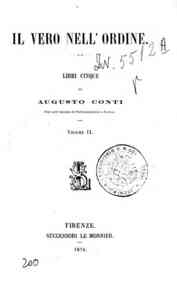 Il vero nell'ordine : libri cinque / di August... - 2 / Augusto Conti