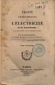 Traite experimental de l'electricite et du magneti... - 3 / M. Becquerel