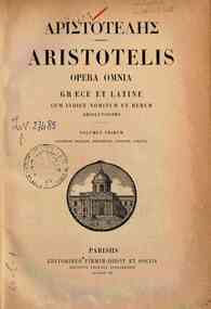 Aristotelis Opera omnia : Graece et Latine - 1