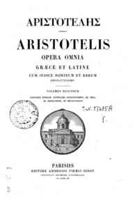 Aristotelis Opera omnia : Graece et Latine / cum i... - 2 / Aristotelis