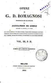 Opere di G. D. Romagnosi / riordinate ed illustrat... - 3: Scritti sul diritto filosofico - 2 / G. D. Romagnosi
