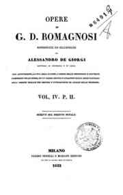 Opere di G. D. Romagnosi / riordinate ed illustrat... - 4: Scritti sul diritto penale - 2 / G. D. Romagnosi