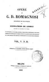 Opere di G. D. Romagnosi / riordinate ed illustrat... - 5: Condotta e ragione civile delle acque - 2 / G. D. Romagnosi