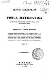 Lezioni elementari di fisica matematica : date nel... - 2 / da Ottaviano Fabrizio Massotti