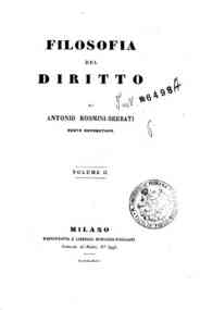 Opere edite e inedite dell'abate Antonio Rosmini-S... - Filosofia del diritto - 2 / di Antonio Rosmini Serbati