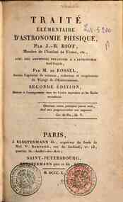 Traité élémentaire d'astronomie physique, par J... - 1