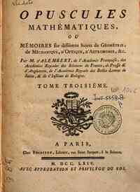 Opuscules mathématiques, ou Mémoires sur differe... - 3